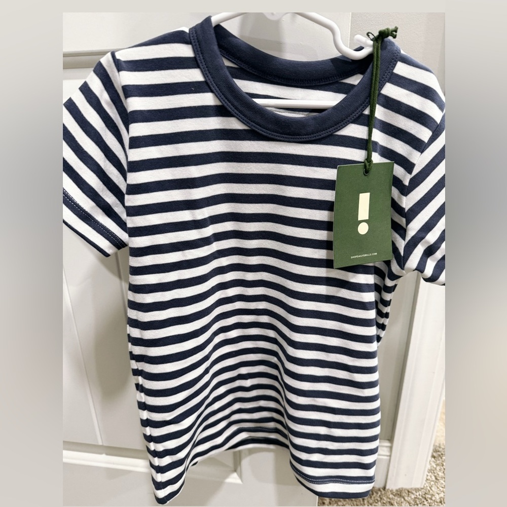 Daily Drills Striped Tee - Navy + White
